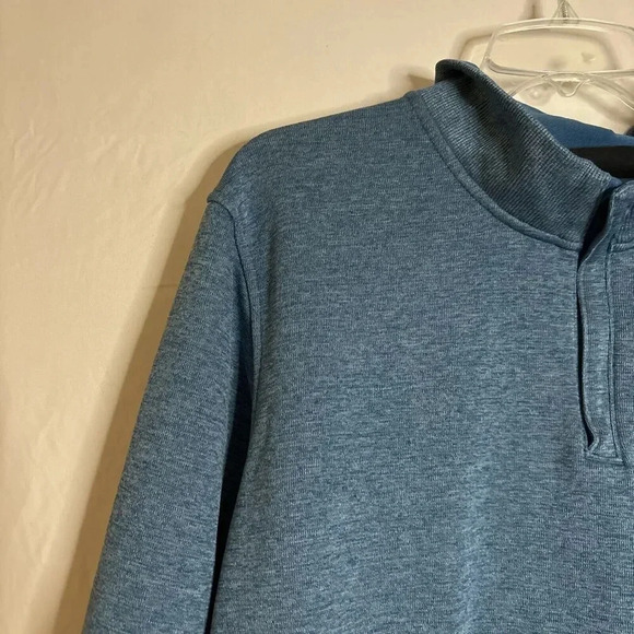 Under Armour Mens 1/4 Zip Sweatshirt Sweaterfleece Storm Loose Coldgear Blue XXL - Picture 3 of 16
